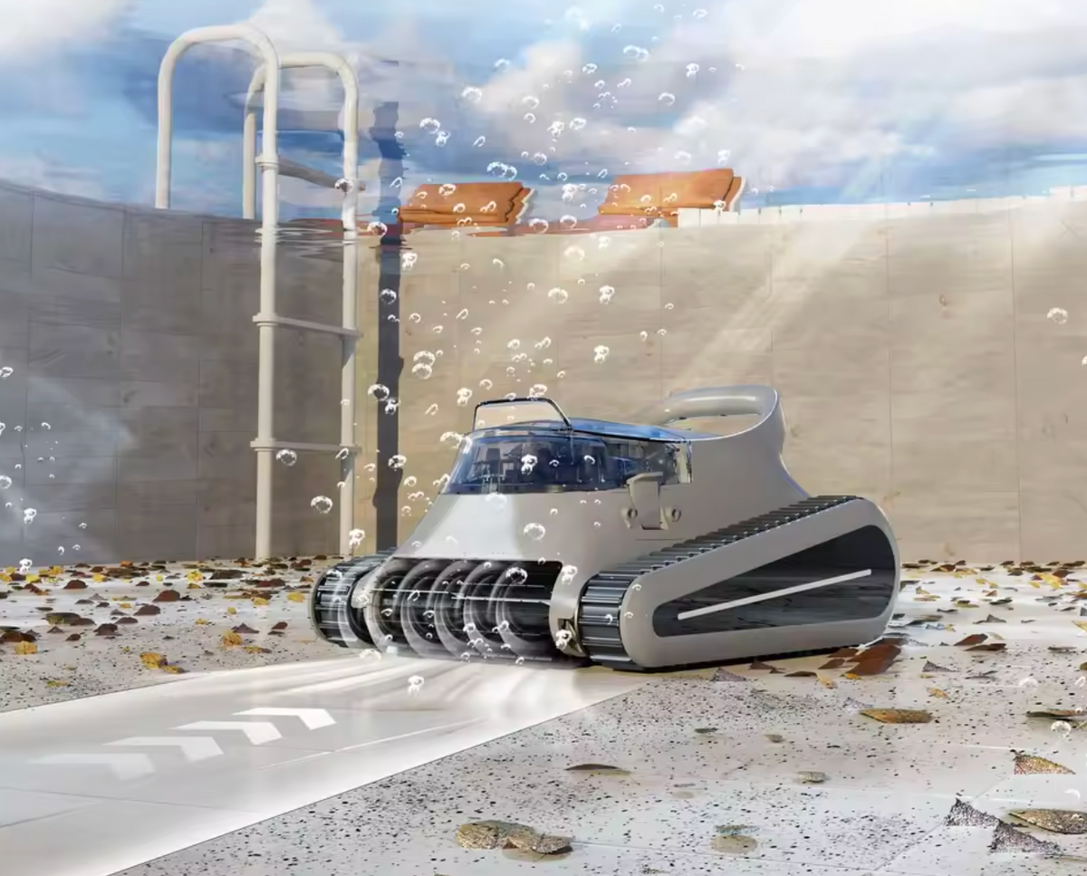 Crab Pro – Robot Nettoyeur Piscine Murs & Fond Sans Fil