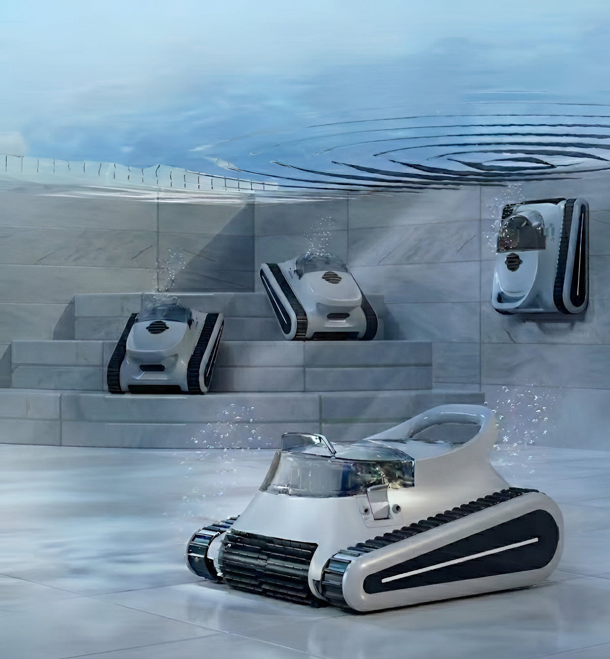 Crab Pro – Robot Nettoyeur Piscine Murs & Fond Sans Fil