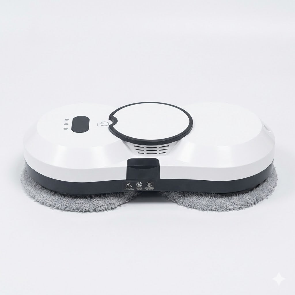 Robot Nettoyeur de Vitres 5600Pa avec Télécommande et Système Anti-Chute